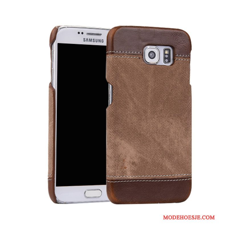 Hoesje Samsung Galaxy S7 Edge Leer Anti-fall Schrobben, Hoes Samsung Galaxy S7 Edge Bescherming Duntelefoon