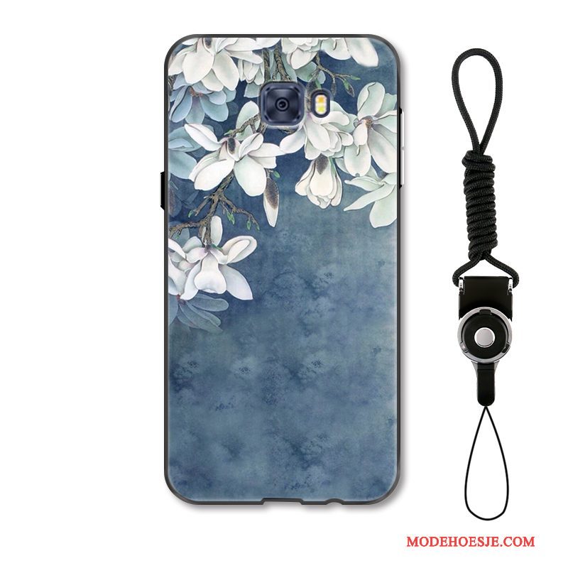 Sportschool Respectvol Arabisch Hoesje Samsung Galaxy S7 Edge Mode Bloemen Kunst, Hoes Samsung Galaxy S7  Edge Bescherming Telefoon Blauw Billig