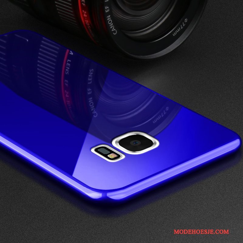 Hoesje Samsung Galaxy S7 Edge Ondersteuning Anti-falltelefoon, Hoes Samsung Galaxy S7 Edge Blauw Dun