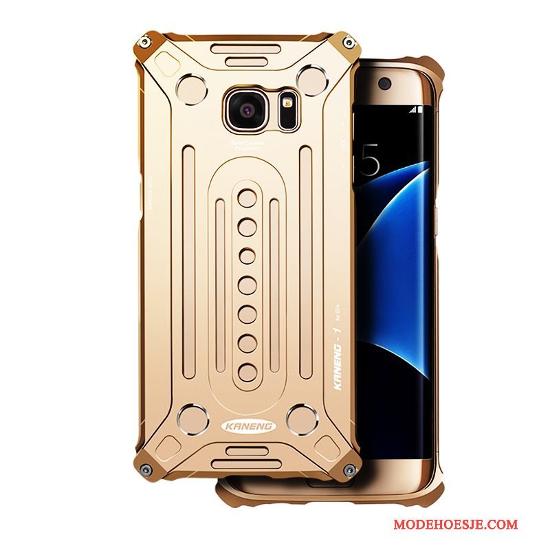 Hoesje Samsung Galaxy S7 Edge Scheppend Telefoon Anti-fall, Hoes Samsung Galaxy S7 Edge Bescherming Goud Hard