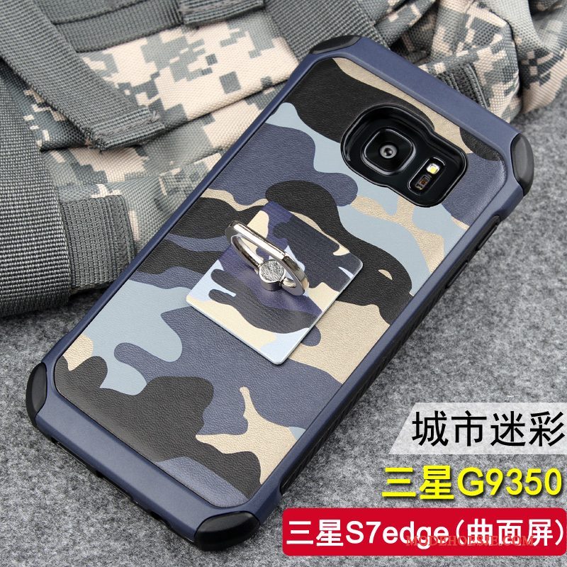 Hoesje Samsung Galaxy S7 Edge Siliconen Trend Anti-fall, Hoes Samsung Galaxy S7 Edge Bescherming Camouflage Persoonlijk