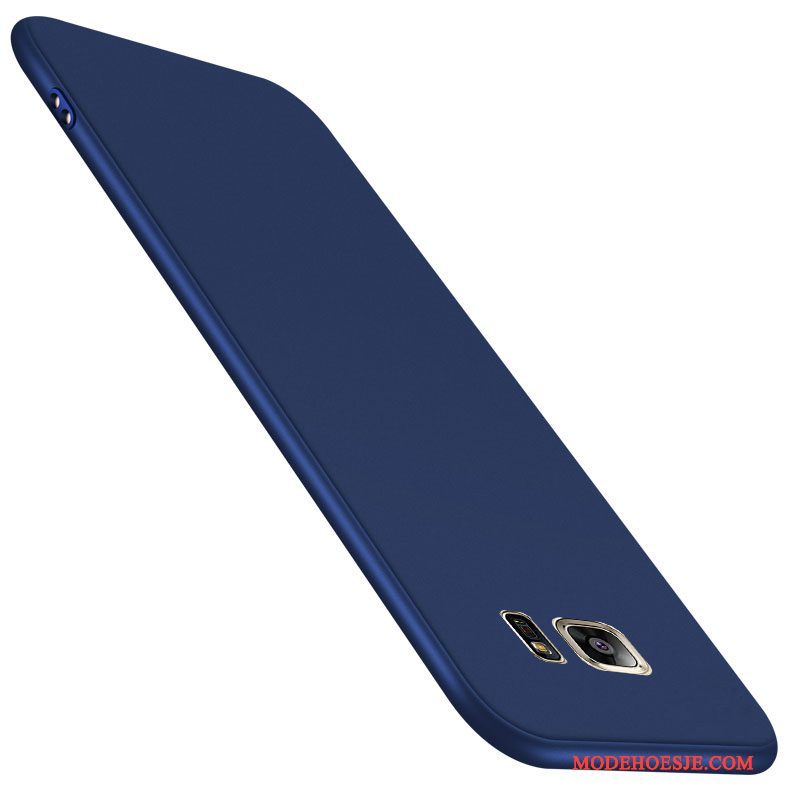 Hoesje Samsung Galaxy S7 Edge Zacht Lichte En Duntelefoon, Hoes Samsung Galaxy S7 Edge Siliconen Donkerblauw Anti-fall