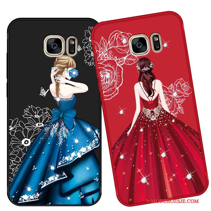 Hoesje Samsung Galaxy S7 Edge Zakken Anti-falltelefoon, Hoes Samsung Galaxy S7 Edge Bescherming Rood