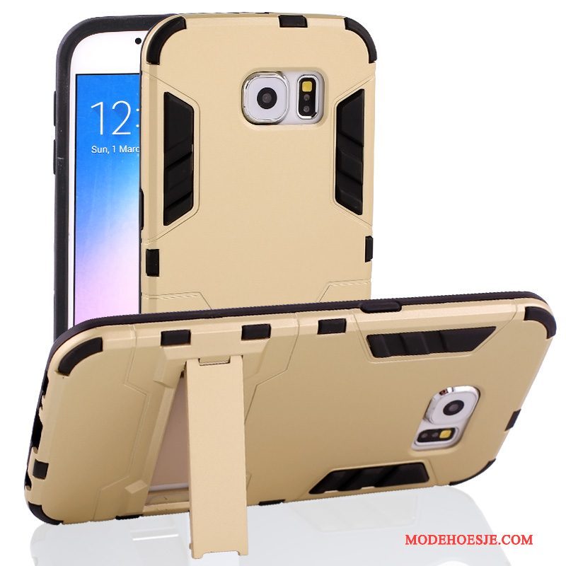 Hoesje Samsung Galaxy S7 Edge Zakken Anti-falltelefoon, Hoes Samsung Galaxy S7 Edge Siliconen Goud