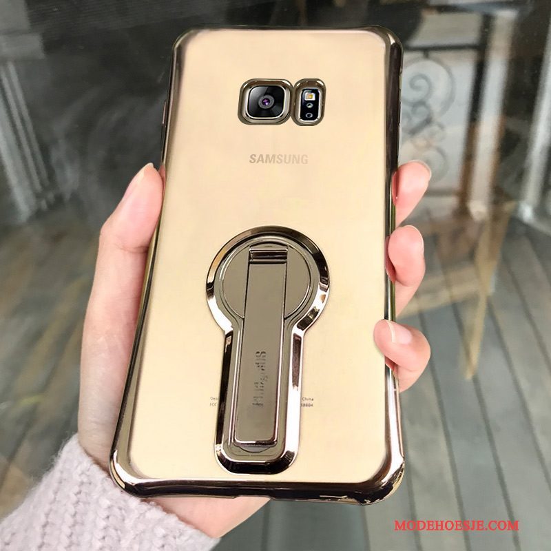 Hoesje Samsung Galaxy S7 Edge Zakken Telefoon Anti-fall, Hoes Samsung Galaxy S7 Edge Siliconen Goud