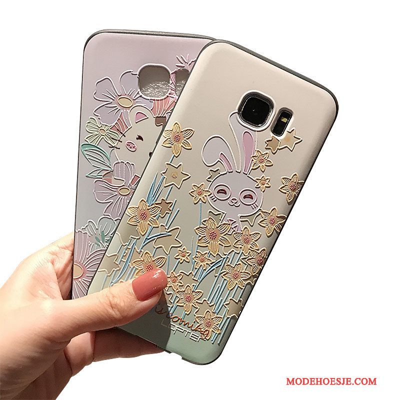 Hoesje Samsung Galaxy S7 Kleur Schrobbentelefoon, Hoes Samsung Galaxy S7 Ondersteuning Zwart