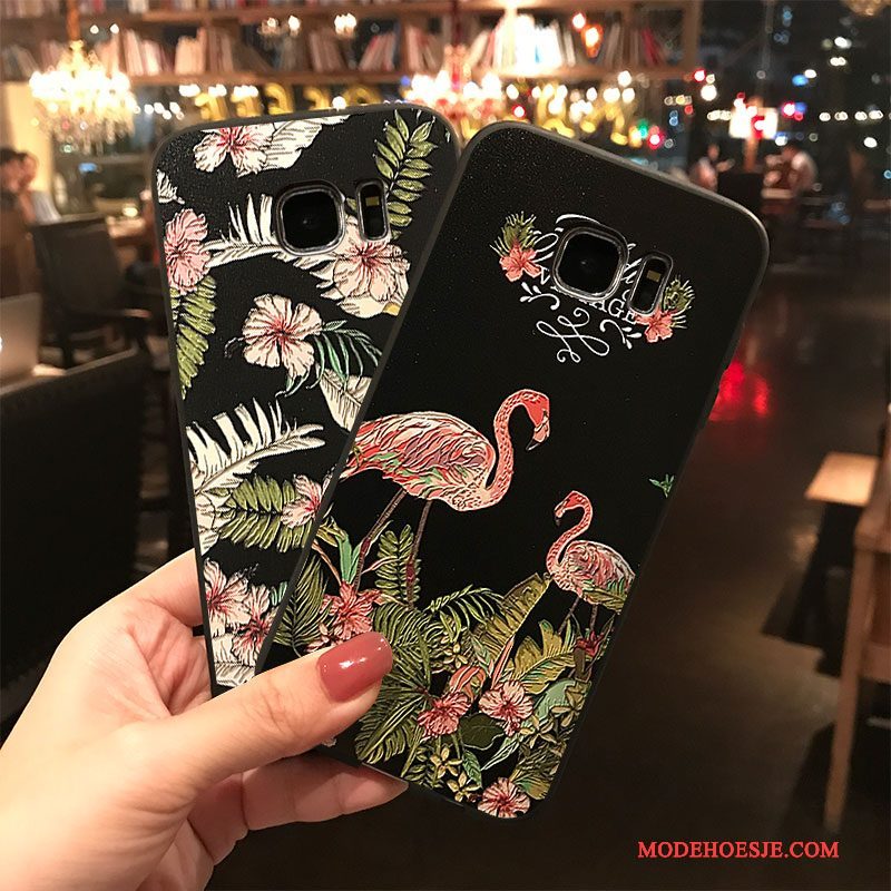 Hoesje Samsung Galaxy S7 Kleur Trend Bloemen, Hoes Samsung Galaxy S7 Zakken Hanger Persoonlijk