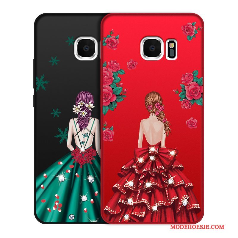 Hoesje Samsung Galaxy S7 Rood Dun, Hoes Samsung Galaxy S7 Persoonlijk Hanger