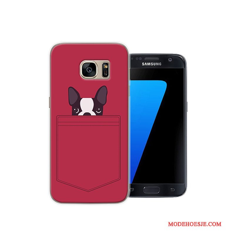 Hoesje Samsung Galaxy S7 Scheppend Rood Persoonlijk, Hoes Samsung Galaxy S7 Spotprent Telefoon Hard