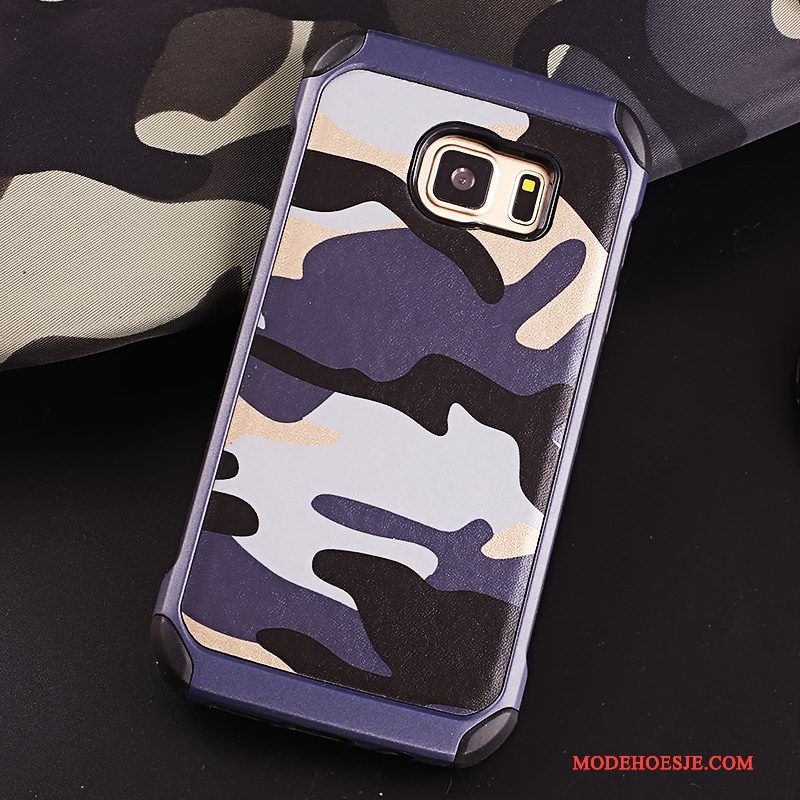 Hoesje Samsung Galaxy S7 Siliconen Camouflage Anti-fall, Hoes Samsung Galaxy S7 Bescherming Telefoon Ring