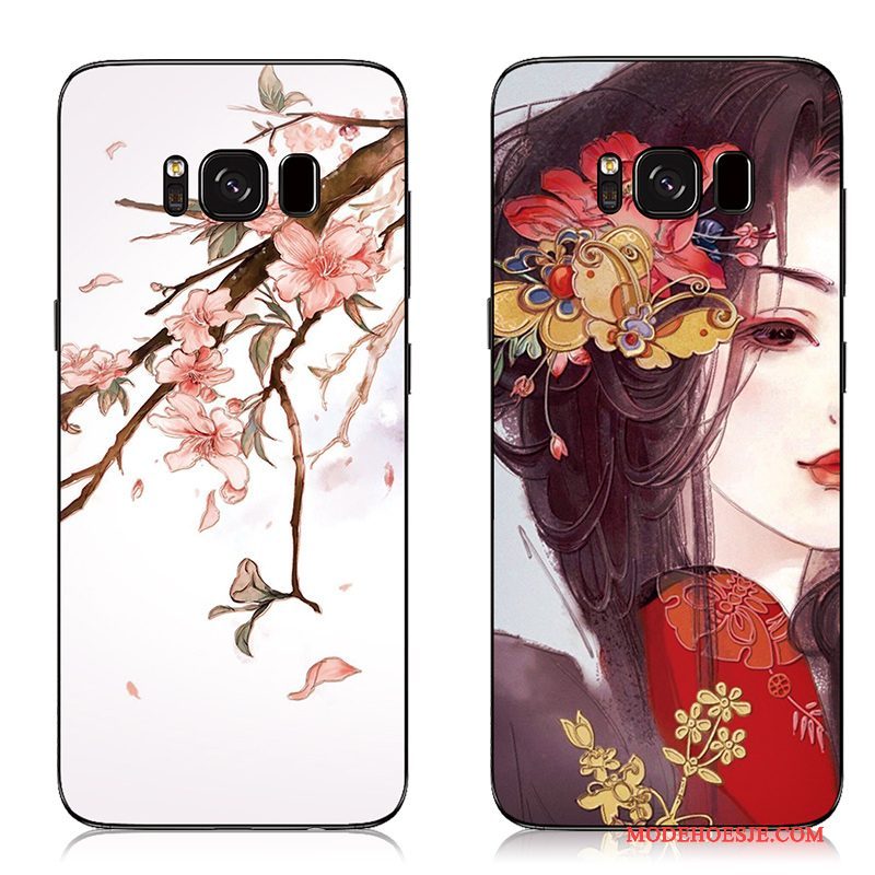 Hoesje Samsung Galaxy S8 Bescherming Patroon Anti-fall, Hoes Samsung Galaxy S8 Zacht Roodtelefoon