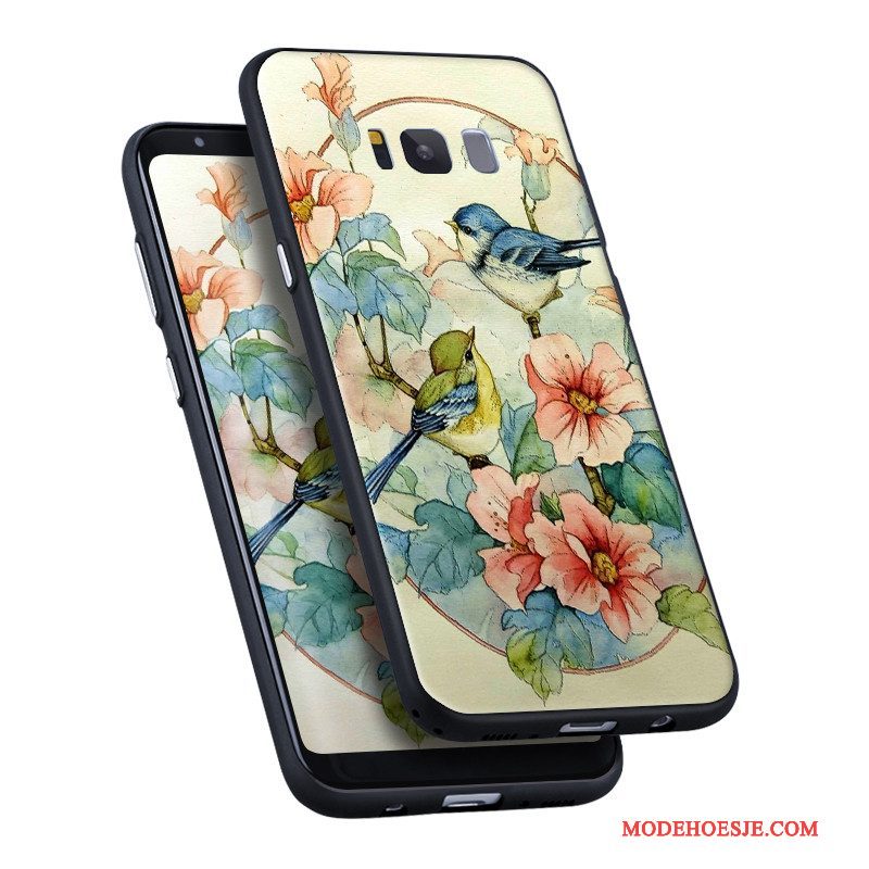 Hoesje Samsung Galaxy S8 Kleur Anti-fall Eenvoudige, Hoes Samsung Galaxy S8 Siliconen Hangertelefoon