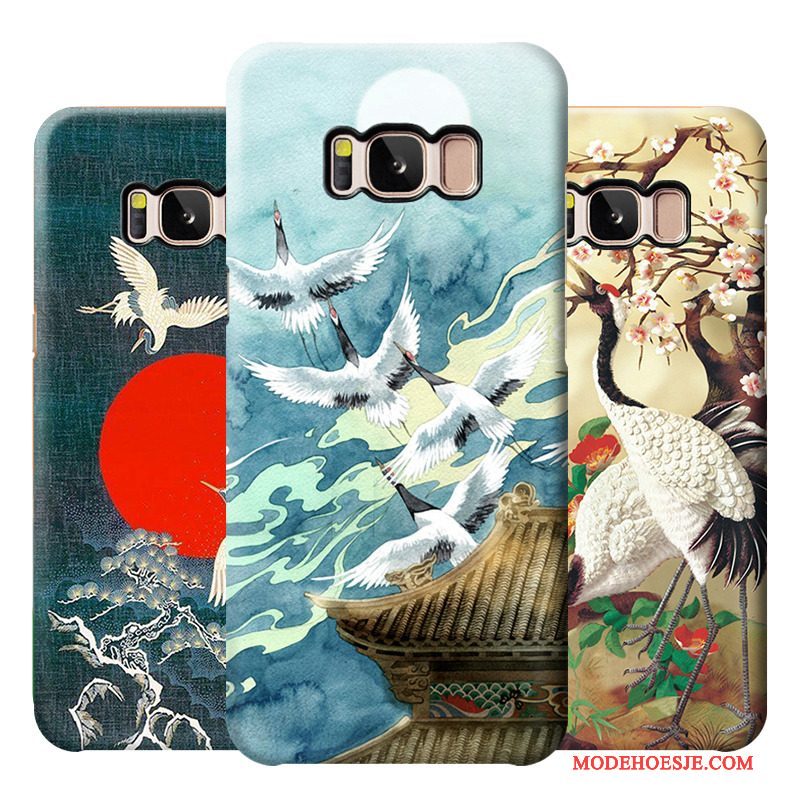 Hoesje Samsung Galaxy S8+ Kleur Chinese Stijl Anti-fall, Hoes Samsung Galaxy S8+ Persoonlijk Schrobben