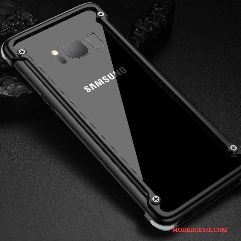 Hoesje Samsung Galaxy S8 Metaal Omlijstingtelefoon, Hoes Samsung Galaxy S8 Bescherming Trendy Merk Persoonlijk