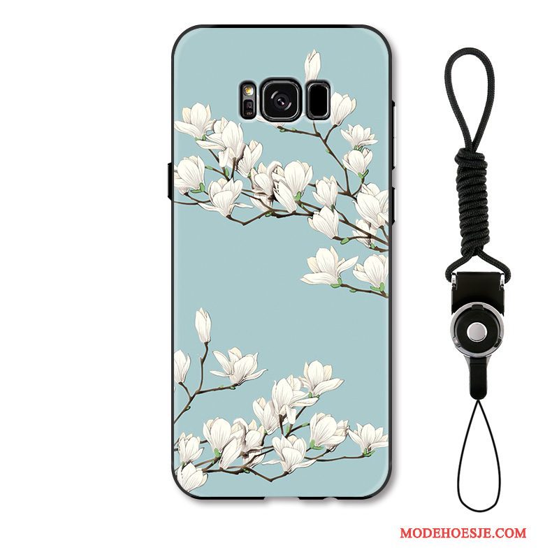 Hoesje Samsung Galaxy S8 Mode Lichtblauw Anti-fall, Hoes Samsung Galaxy S8 Bescherming Hanger Kunst