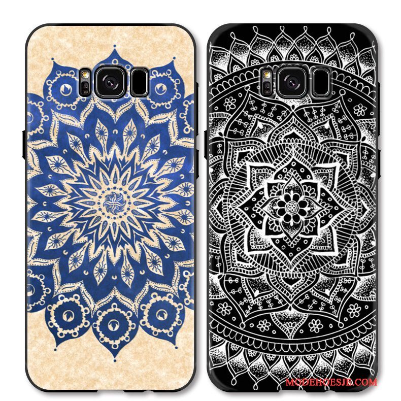 Hoesje Samsung Galaxy S8 Reliëf Totem Bloemen, Hoes Samsung Galaxy S8 Scheppend Telefoon Eenvoudige