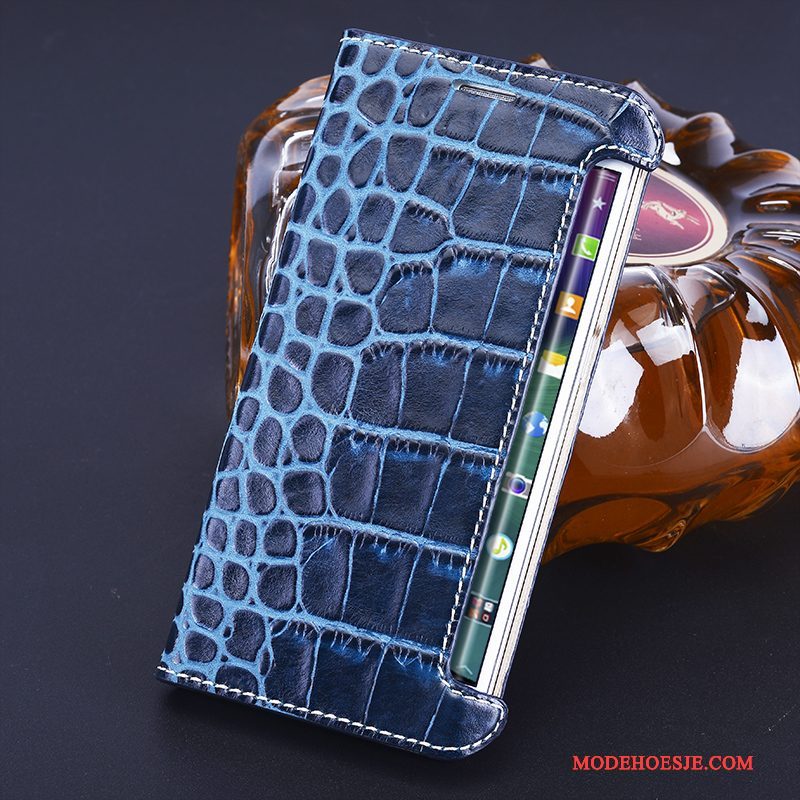 Hoesje Samsung Galaxy S8 Siliconen Donkerblauw Anti-fall, Hoes Samsung Galaxy S8 Folio Telefoon