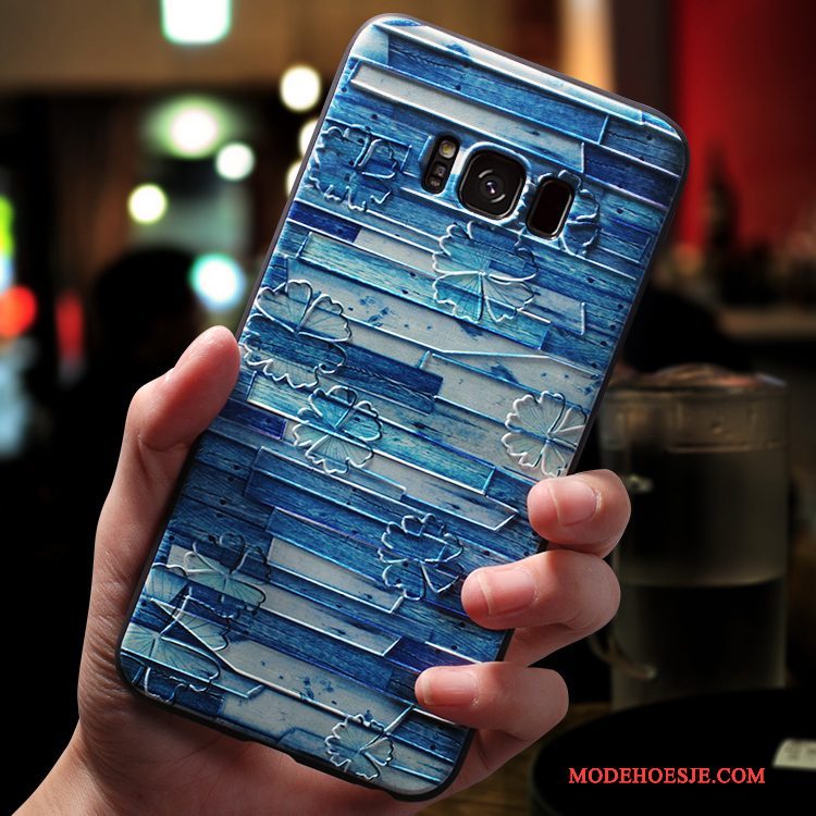 Hoesje Samsung Galaxy S8 Siliconen Persoonlijk Anti-fall, Hoes Samsung Galaxy S8 Zakken Donkerblauwtelefoon