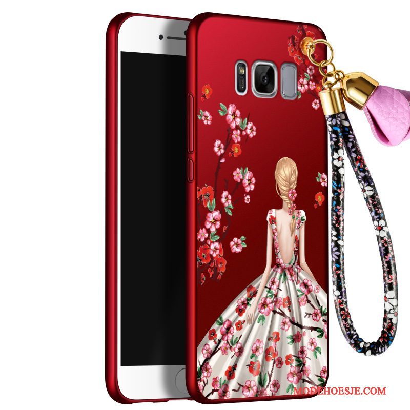 Hoesje Samsung Galaxy S8 Siliconen Rood Anti-fall, Hoes Samsung Galaxy S8 Bescherming Telefoon