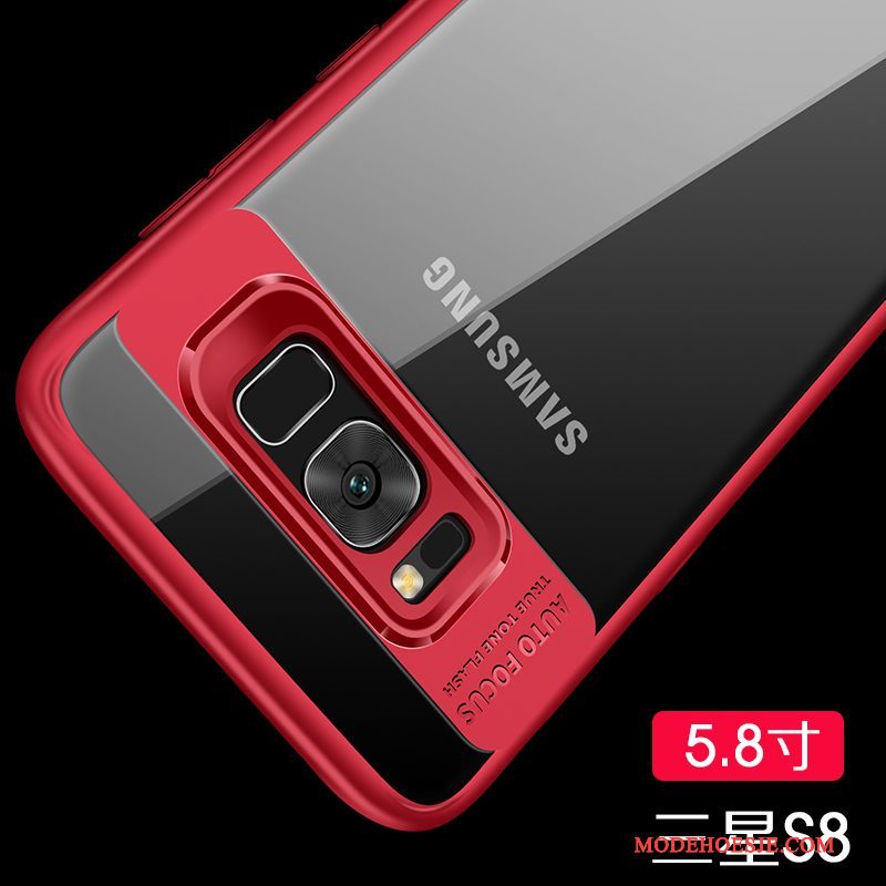 Hoesje Samsung Galaxy S8 Siliconen Rood Anti-fall, Hoes Samsung Galaxy S8 Bescherming Telefoon