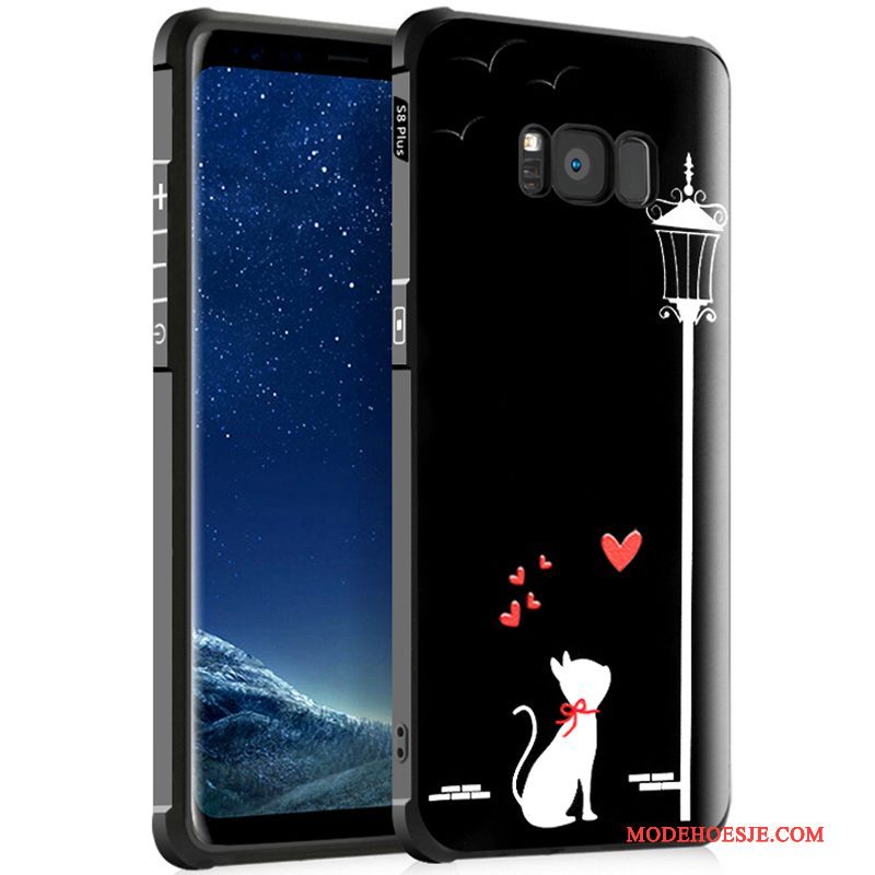 Hoesje Samsung Galaxy S8+ Spotprent Trend Zwart, Hoes Samsung Galaxy S8+ Siliconen Anti-fall Gasbag