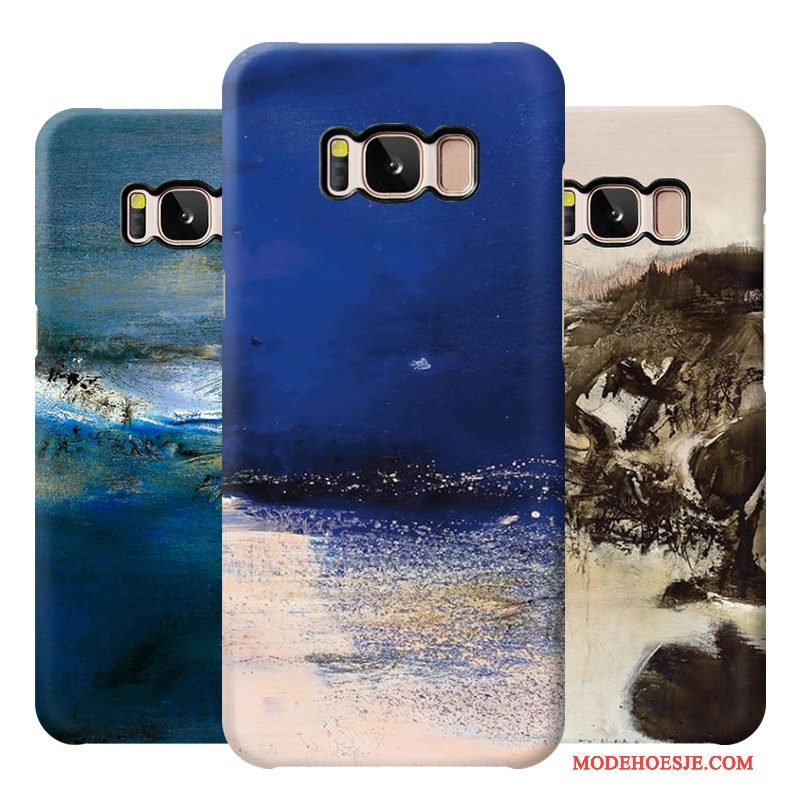 Hoesje Samsung Galaxy S8 Vintage Kunsttelefoon, Hoes Samsung Galaxy S8 Schrobben Abstract