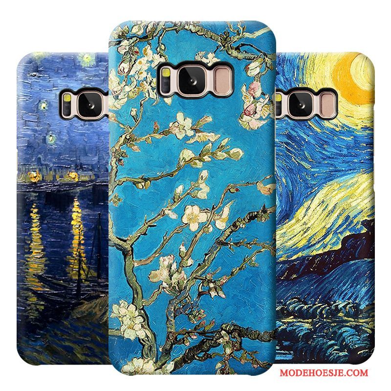 Hoesje Samsung Galaxy S8+ Vintage Schrobben Hard, Hoes Samsung Galaxy S8+ Kunst Sterrenhemel