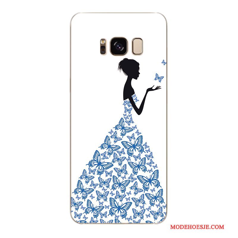 Hoesje Samsung Galaxy S8+ Zacht Mooie Blauw, Hoes Samsung Galaxy S8+ Spotprent Telefoon