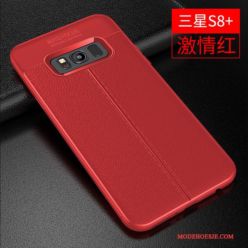 Hoesje Samsung Galaxy S8+ Zacht Rood Trend, Hoes Samsung Galaxy S8+ Bescherming Patroon Anti-fall