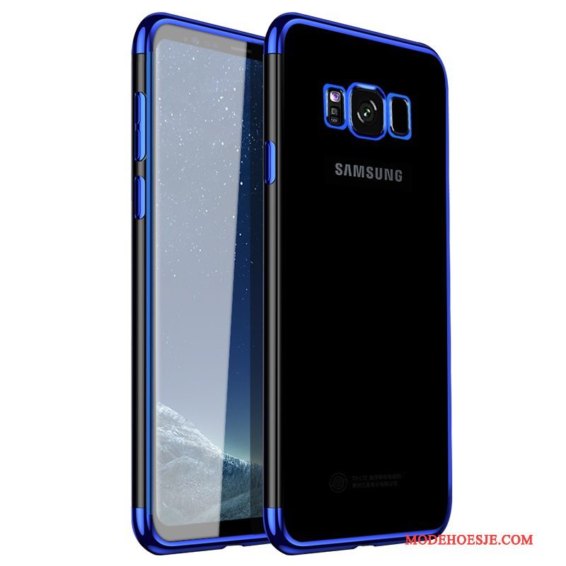 Hoesje Samsung Galaxy S8 Zacht Telefoon Doorzichtig, Hoes Samsung Galaxy S8 Zakken Blauw Rood