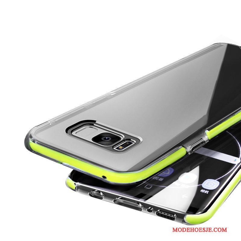 Hoesje Samsung Galaxy S8 Zacht Telefoon Groen, Hoes Samsung Galaxy S8 Siliconen Anti-fall