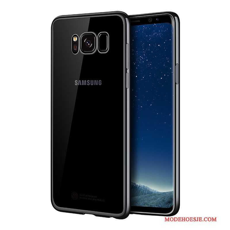 Hoesje Samsung Galaxy S8 Zacht Zwart Trend, Hoes Samsung Galaxy S8 Siliconen Doorzichtig Anti-fall