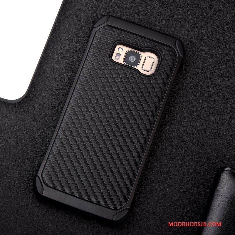 Hoesje Samsung Galaxy S8+ Zakken Anti-fall Fiber, Hoes Samsung Galaxy S8+ Bescherming Trend Zwart