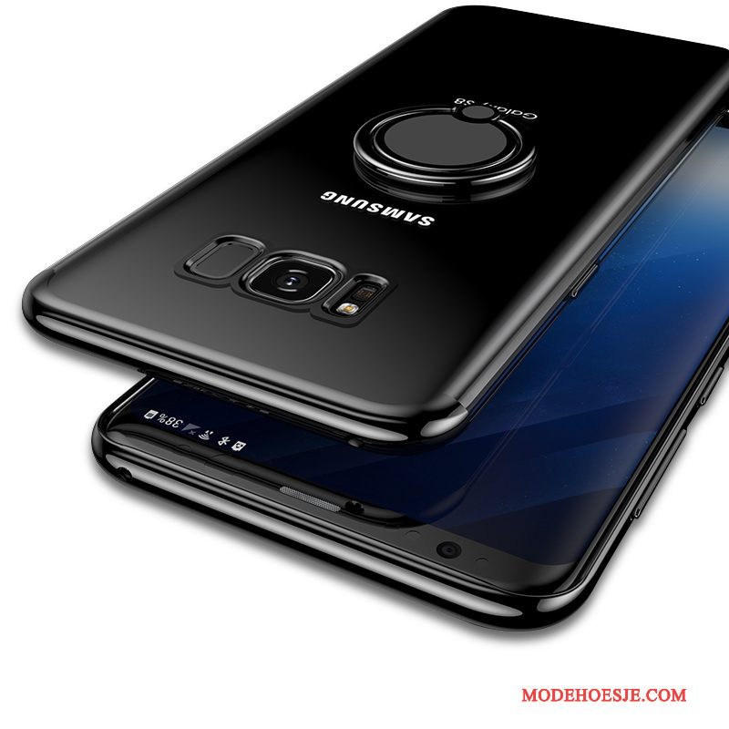 Hoesje Samsung Galaxy S8+ Zakken Doorzichtig Zwart, Hoes Samsung Galaxy S8+ Siliconen Trendtelefoon