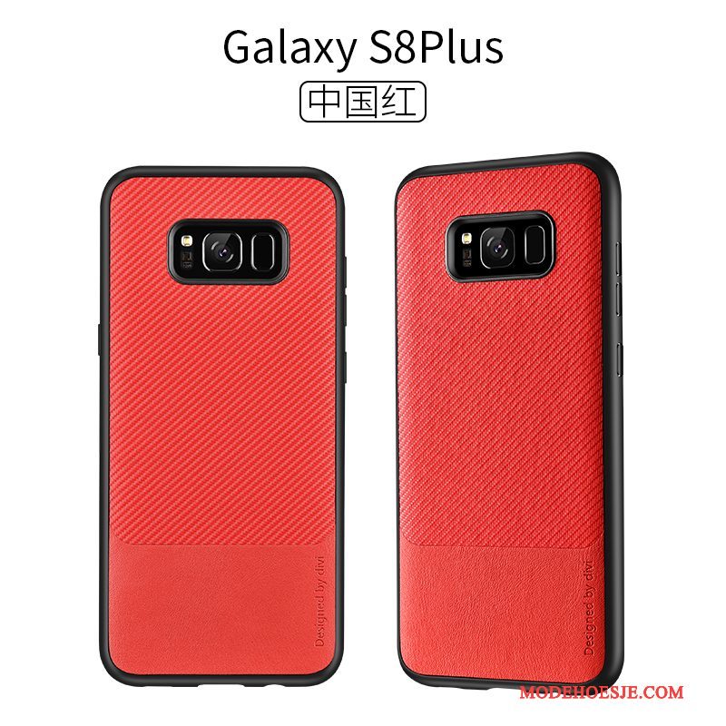 Hoesje Samsung Galaxy S8+ Zakken Persoonlijk Anti-fall, Hoes Samsung Galaxy S8+ Siliconen Rood Schrobben