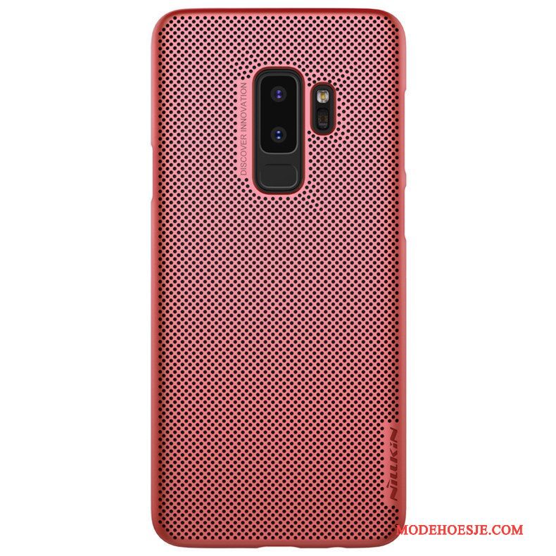 Hoesje Samsung Galaxy S9+ Bescherming Goud Het Uitstralen, Hoes Samsung Galaxy S9+ Rood Ademend