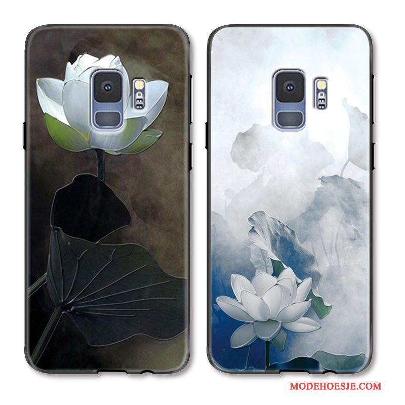 Hoesje Samsung Galaxy S9+ Bescherming Telefoon Zwart, Hoes Samsung Galaxy S9+ Mode Hanger Grijs