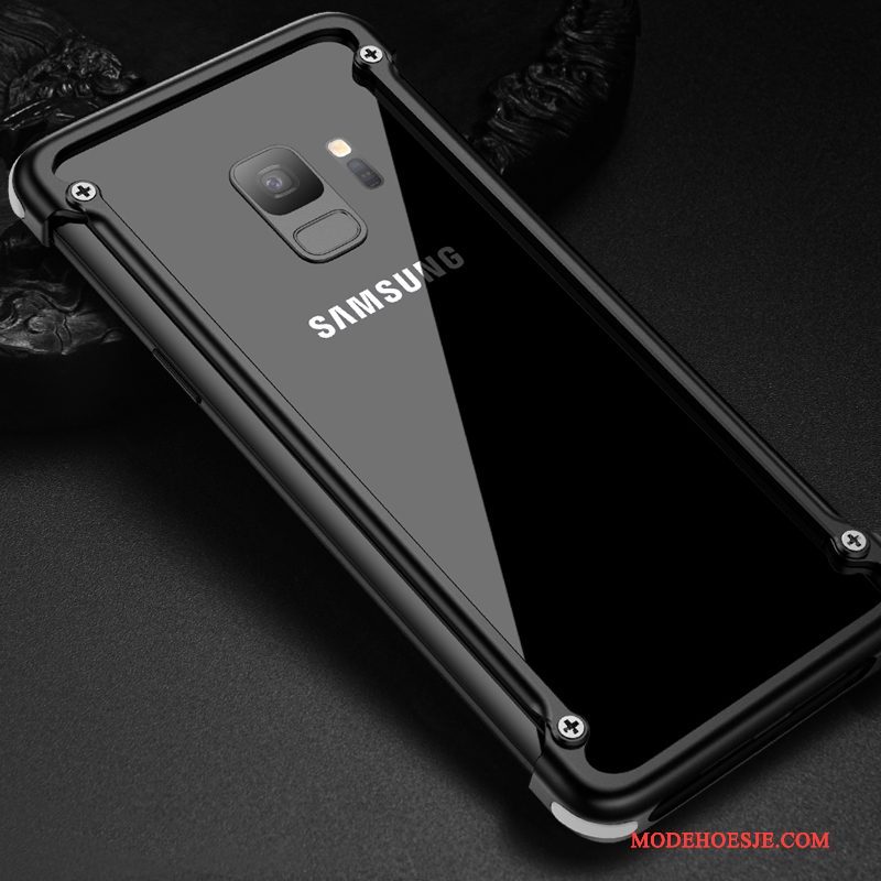 Hoesje Samsung Galaxy S9 Bescherming Zwarttelefoon, Hoes Samsung Galaxy S9 Scheppend Trendy Merk Anti-fall