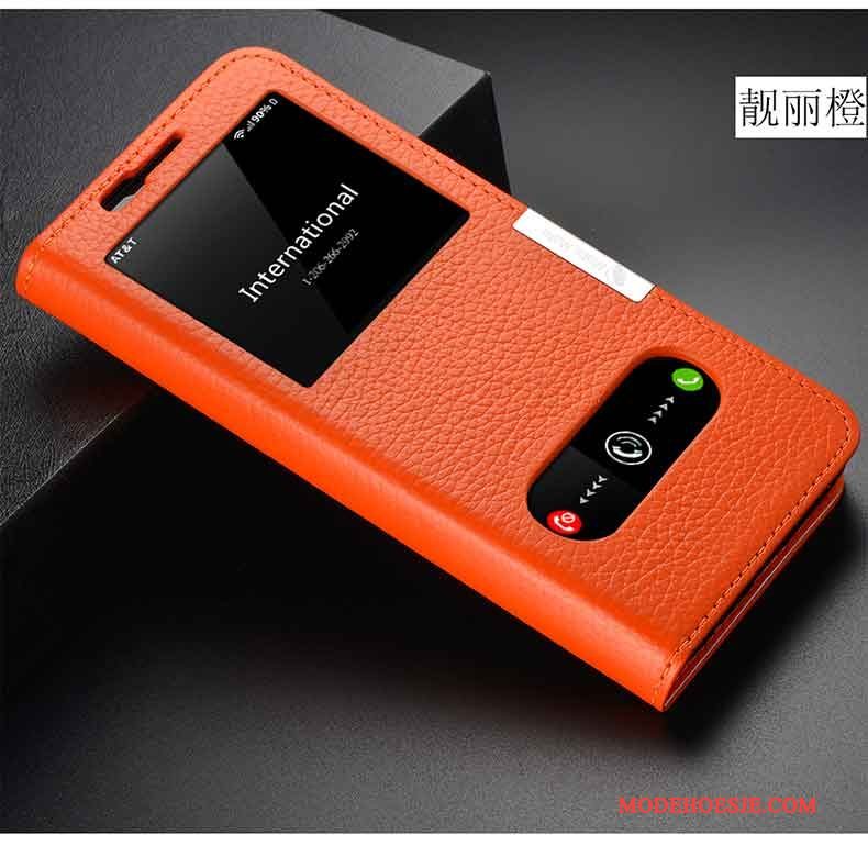 Hoesje Samsung Galaxy S9+ Leer Oranjetelefoon, Hoes Samsung Galaxy S9+ Bescherming