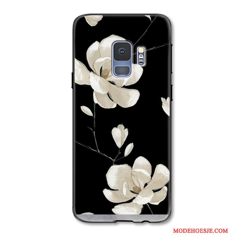 Hoesje Samsung Galaxy S9 Mode Vers Zwart, Hoes Samsung Galaxy S9 Bescherming Bloementelefoon