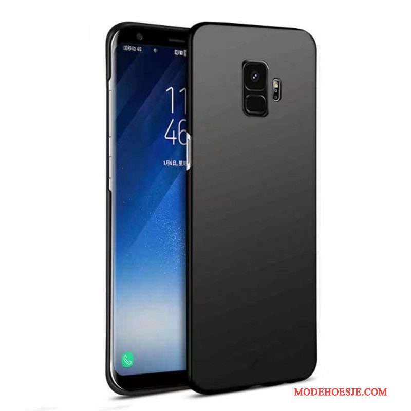 Hoesje Samsung Galaxy S9 Ondersteuning Schrobben Dun, Hoes Samsung Galaxy S9 Bescherming Telefoon Zwart