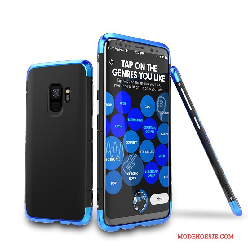 Hoesje Samsung Galaxy S9 Scheppend Anti-fall Donkerblauw, Hoes Samsung Galaxy S9 Zakken Trendy Merk Persoonlijk