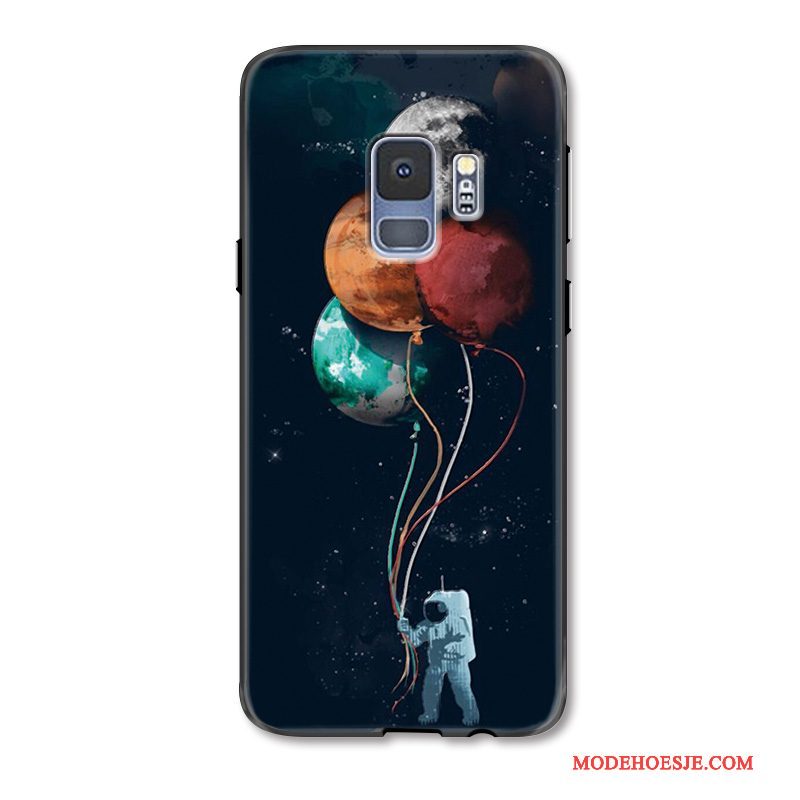 Hoesje Samsung Galaxy S9 Scheppend Telefoon Persoonlijk, Hoes Samsung Galaxy S9 Bescherming Maand Zwart