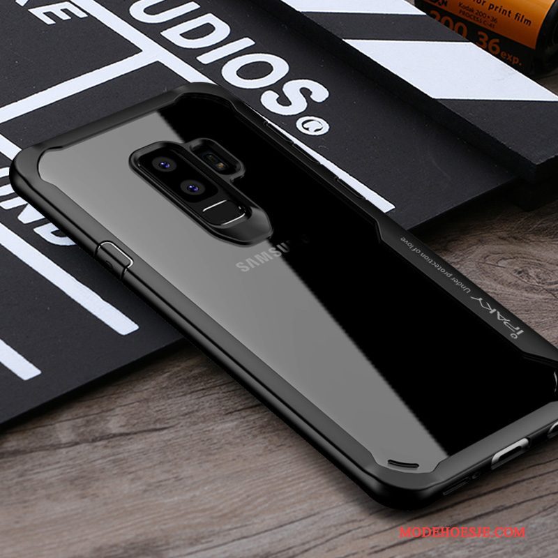 Hoesje Samsung Galaxy S9+ Siliconen Persoonlijk Doorzichtig, Hoes Samsung Galaxy S9+ Zacht Telefoon Zwart