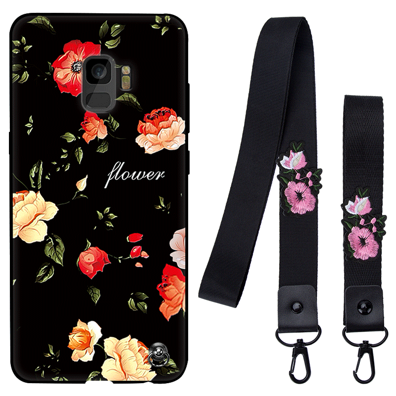 Hoesje Samsung Galaxy S9 Siliconen Zwart Anti-fall, Hoes Samsung Galaxy S9 Scheppend Telefoon Schrobben