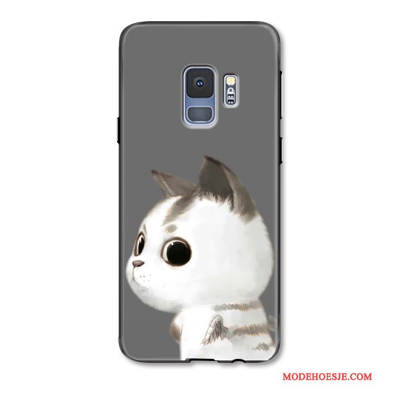 Hoesje Samsung Galaxy S9+ Spotprent Telefoon Lovers, Hoes Samsung Galaxy S9+ Bescherming Kat Engel