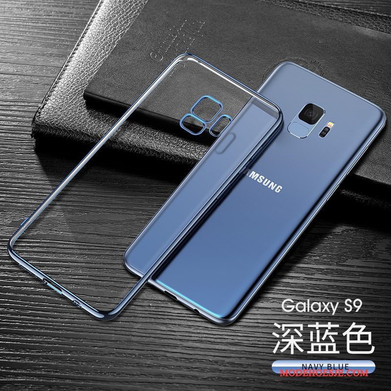 Hoesje Samsung Galaxy S9 Zacht Anti-fall Doorzichtig, Hoes Samsung Galaxy S9 Bescherming Donkerblauw Dun