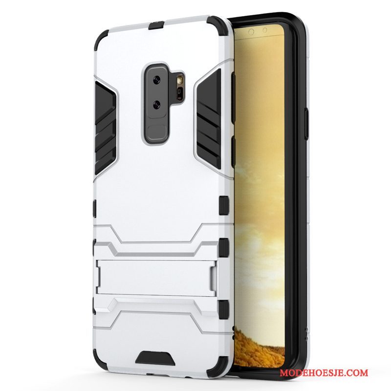 Hoesje Samsung Galaxy S9+ Zacht Anti-falltelefoon, Hoes Samsung Galaxy S9+ Zakken Zilver