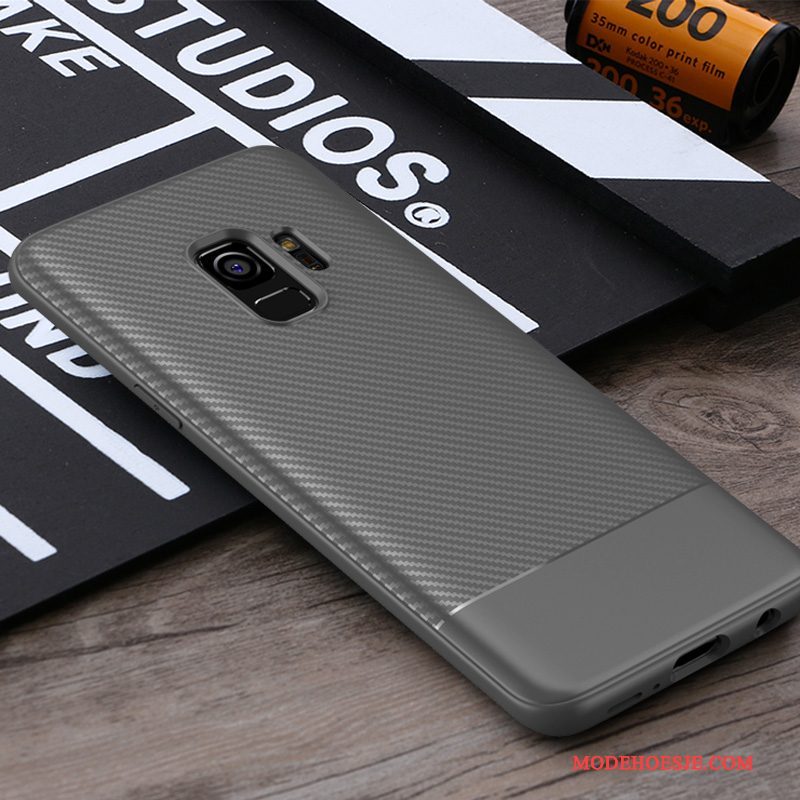 Hoesje Samsung Galaxy S9 Zacht Diepe Kleur Anti-fall, Hoes Samsung Galaxy S9 Bescherming Telefoon Grijs
