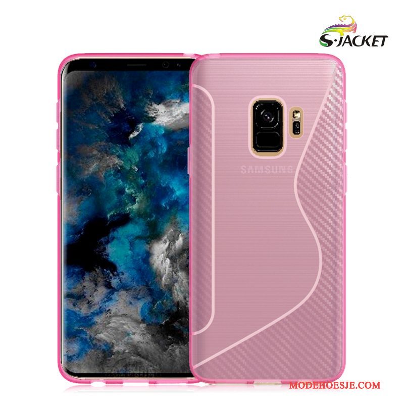 Hoesje Samsung Galaxy S9 Zacht Roze Trend, Hoes Samsung Galaxy S9 Scheppend Eenvoudige Anti-fall